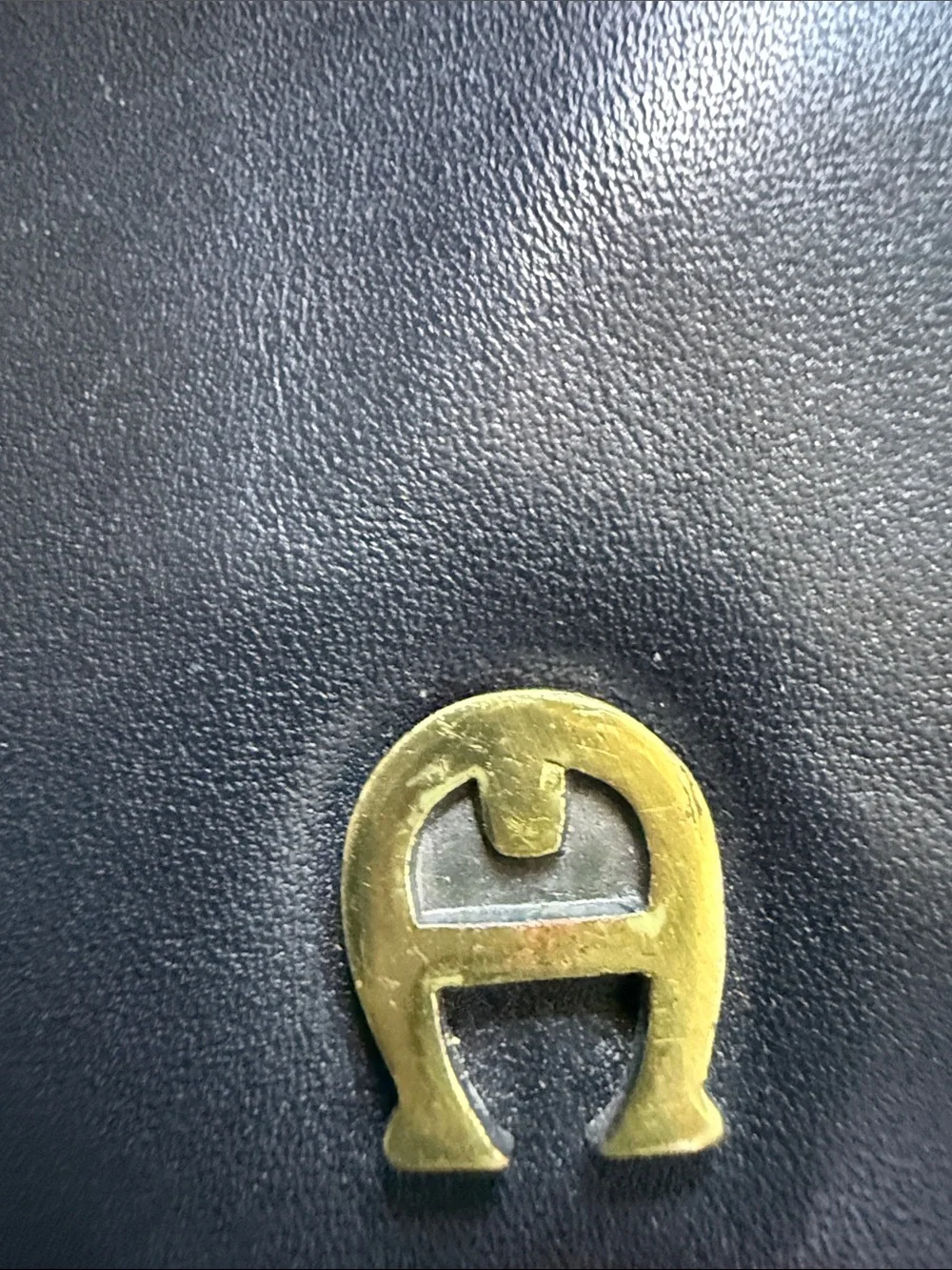 Vintage Etienne Aigner Black Woven Flap Messenger Bag with Gold Logo